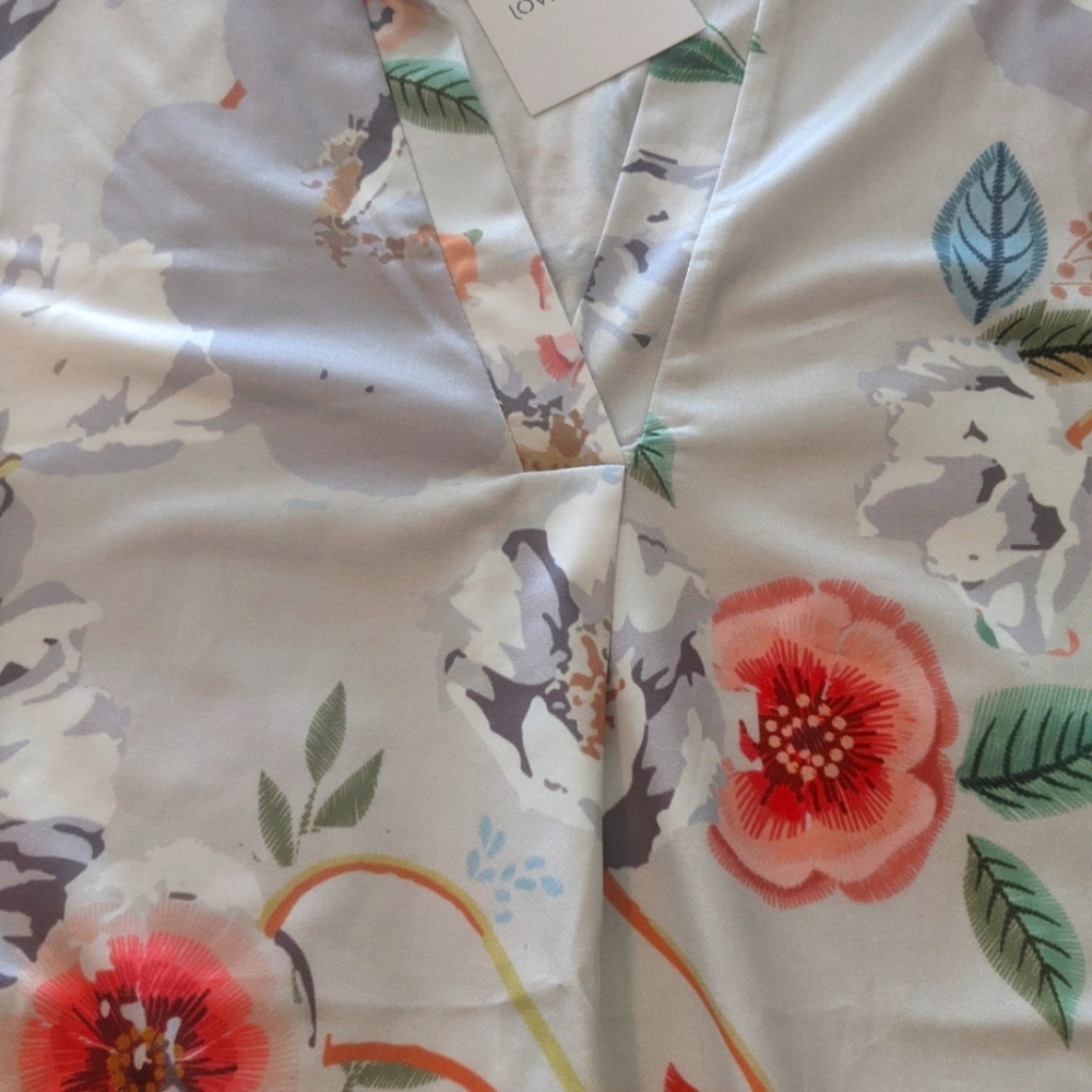 Loveu. Dear 1X sleeveless collared tunic NWT floral design